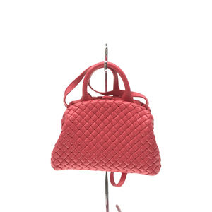 Bottega Veneta Cranberry Leather Handle Shoulder Bag